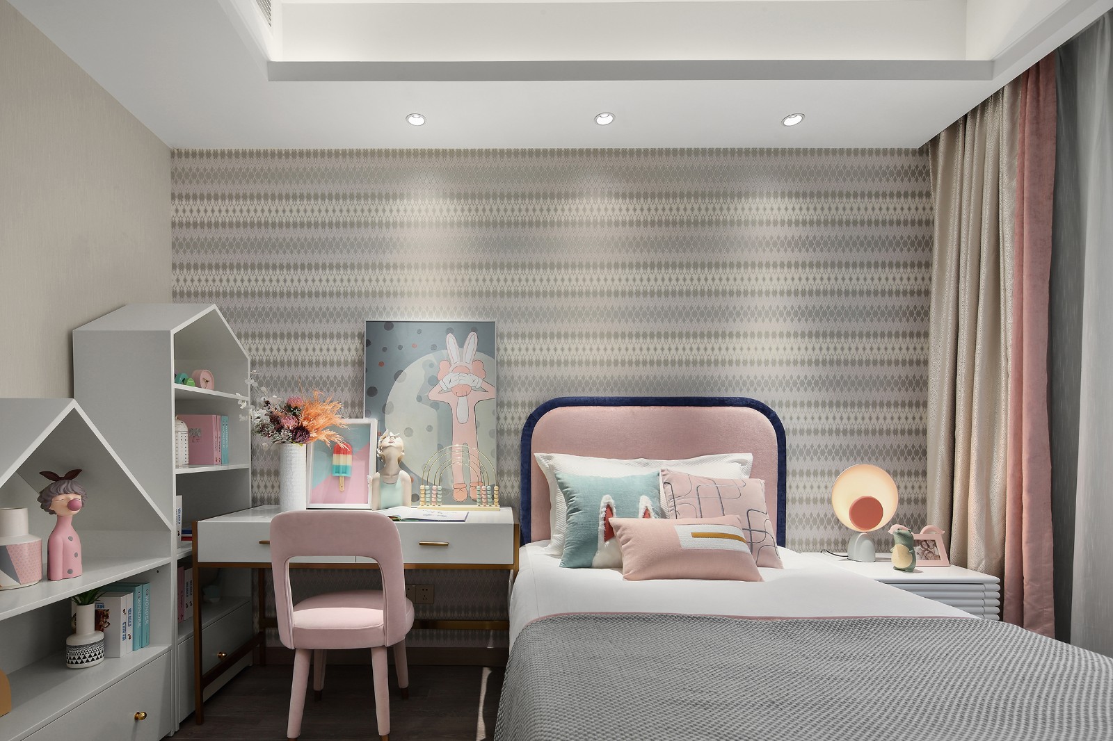港式轻奢风格室内设计家装案例-儿童房 港式轻奢风格室内设计家装案例-儿童房