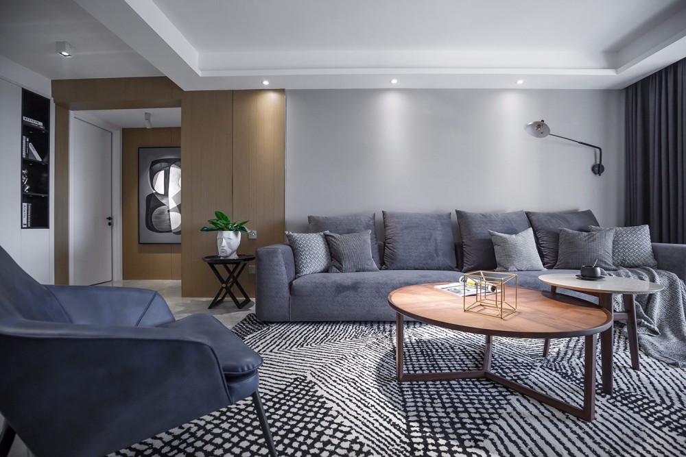 现代简约风格室内家装案例效果图-客厅 现代简约风格室内家装案例效果图-客厅