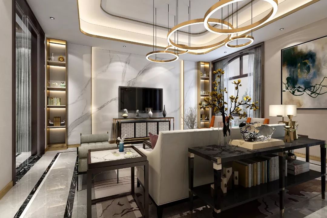 装修案例欧式轻奢风格室内装修效果图-客厅 装修案例欧式轻奢风格室内装修效果图-客厅