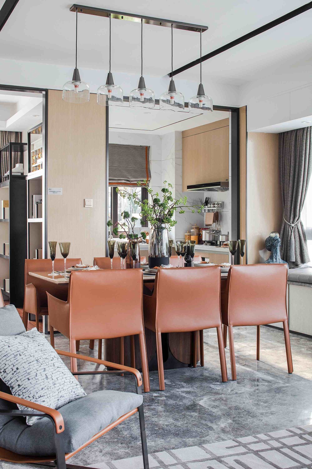 北欧风格室内家装案例效果图-餐厅 北欧风格室内家装案例效果图-餐厅