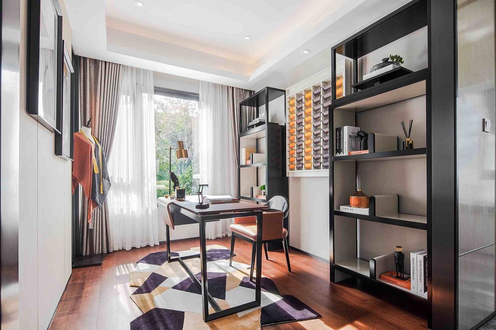 北欧风格室内家装案例效果图-书房 北欧风格室内家装案例效果图-书房