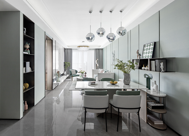 简欧轻奢风格室内设计家装案例-餐厅 简欧轻奢风格室内设计家装案例-餐厅