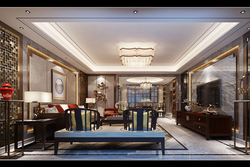 潮州201-300平米新中式风格红树湾室内装修设计案例