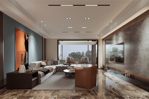 潮州101-200平米现代简约风格金域澜岸室内装修设计案例	